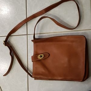 Fossil leather cross body bag